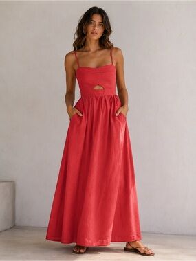 COMMENSE Cutout Maxi Dress